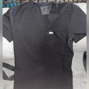Black Leon 3-pocket Scrub Top MENS Figs XS
